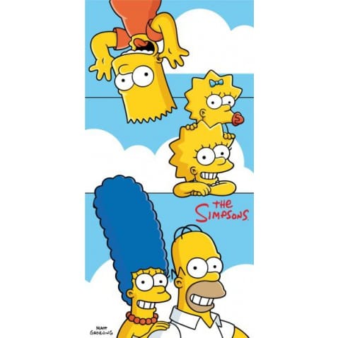 Strand törölköző Simpsons family Clouds