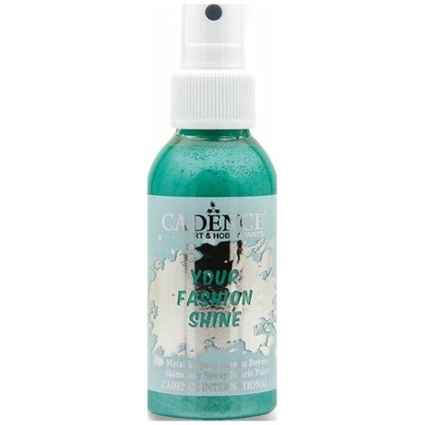 Cadence Your Fashion Shine textilfestékek smaragd 100ml spray