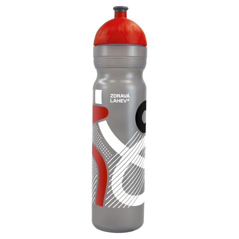 Egészséges ivópalack 1 l – Sport elem piros