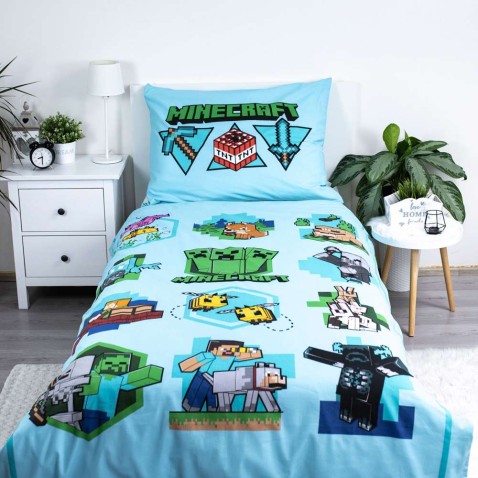 Minecraft Lets Play pamut ágynemű
