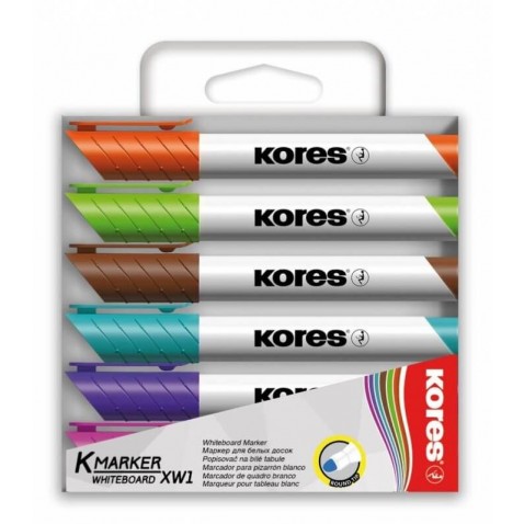 KORES Whiteboard marker szett 6 szín