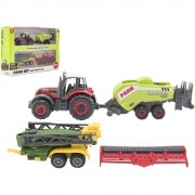 Farmer szett traktor és kiegészítők 4db modellek keveréke
