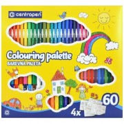 Centropen színező filctoll készlet Colouring Palette Quatro 9396 - 60 darab