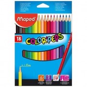 MAPED ColorPeps háromszögletű vékony színes ceruza 18 db.