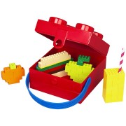 LEGO doboz fogantyúval - piros