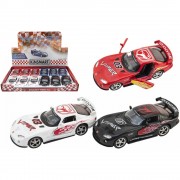 Autó Kinsmart Dodge Viper GTS-R 1:36 12,5 cm  fém / műanyag 4 színben hátrahúzós