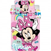 Disney ágyneműhuzat Minnie Pink square baby