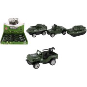 Mini katonai autó fém/műanyag 7-8cm visszahúzható 4 fajta