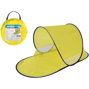 Strandsátor UV szűrővel önhajtogató poliészter/metál ovális sárga