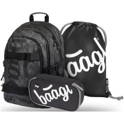 Iskolai szett BAAGL Skate Ash hátizsák + tolltartó + zsák