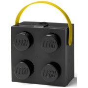 LEGO uzsonnás doboz fogantyúval - fekete