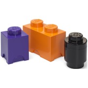 LEGO tárolódobozok Multi-Pack 3 db - lila, fekete, narancs
