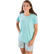 Lány pizsama Bettymode LESS IS MORE MINT, rövid ujjú