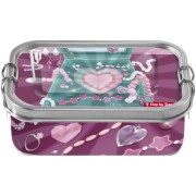 Rozsdamentes acél uzsonnás doboz, Glitter Heart Hazle