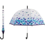Átlátszó esernyő pillangókkal/fém 80cm