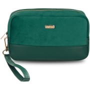 EMILY bársonyos zöld utazó kozmetikai táska