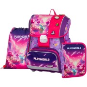 Oxybag PREMIUM Playworld Girl iskolatáska 3 darabos készlet