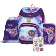 OXY Sherpy Butterfly iskolatáska elsősöknek 4darabos készlet