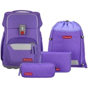 Step by Step BASIS Purple Konfetti 4 részes iskolatáska szett elsősöknek