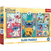 Puzzle 3x80 Lilo&Stitch - Stitch világa