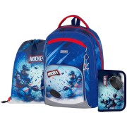 OXY GO Hokej jégkorong iskolatáska elsősöknek, 3 részes szett