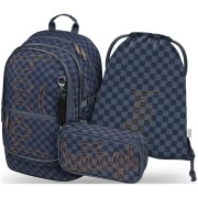 Felsős iskolatáska BAAGL Core Ska kék szett