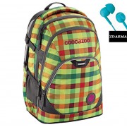 Hátizsák Coocazoo EvverClevver 2, Hip To Be Square Green + fejhalgató és szállítás ingyen