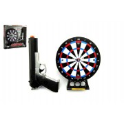 Pisztoly lézeres 23cm + céltábla 19cm elemes hanggal és fénnyel