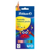 Pelikan színes ceruzák, háromszögletű 12 db vékony