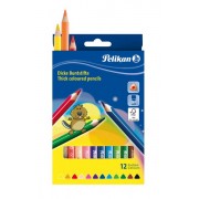 Pelikan színes ceruzák, háromszögletű vastag 12 db