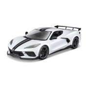 Maisto - 2020 Chevrolet Corvette Stingray Coupe (High Wing), fehér, 1:18