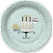 Party tányér 23 cm torta, 8 db