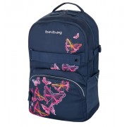 Iskola hátizsák Herlitz be.bag cube Butterfly pillangó fekete felsősöknek