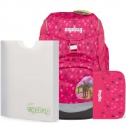 Iskolatáska szett Ergobag prime Pink hearts hátizsák + tolltartó + füzetbox