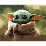 BABY YODA II. - gyémántfestés kereten 40x50 cm