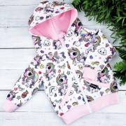 Gyerek pulóver zipper UNICORN Baby Pink