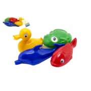 Úszó állatok fürdőjáték szett 4db 12h+