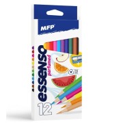 Háromszög alakú színes ceruza MFP 12 db - élezővel illatosított