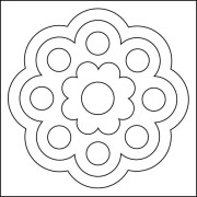 Homokfestés sablon - Mandala I.