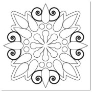 Homokfestés sablon Mandala U