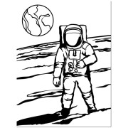 Homokfestés sablon - űrhajós