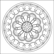 Homokfestés sablon - Mandala