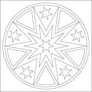 Homokfestés sablon - Mandala 2