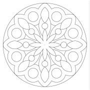 Homokfestés sablon - Mandala 7.