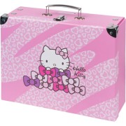 Baagl Hello Kitty Sweet Leopard összecsukható iskolai koffer fém vasalással