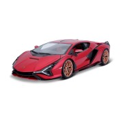 Bburago - HOBBY autómodell, Lamborghini Sián FKP 37, piros, 1:18