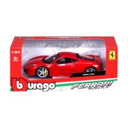 Bburago - RACE+PLAY, Ferrari 458 Italia, piros, 1:24