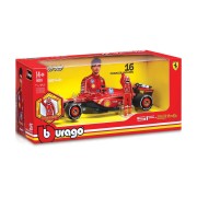 Bburago - RACE F1 pilótafigurával, Ferrari SF-24.2024, 16 Charles Leclerc, 1:24
