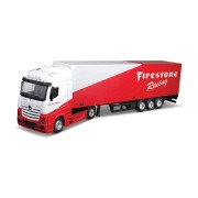 Bburago - Kamion pótkocsival M-B Actros Gigaspace/Trailer, Firestone Racing, 1:43