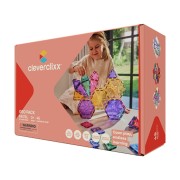 Cleverclixx – Mágneses építőjáték Geo Pack Pastel – 45 db